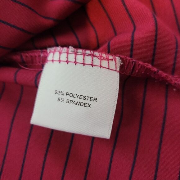 Peter Millar Summer Comfirt Mens Golf Polo Shirt Size XL Red Striped Rock Creek - Picture 5 of 10